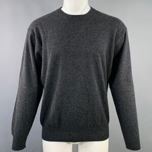 TSE Size M Grey Charcoal Heather Cashmere Crew Neck Sweater